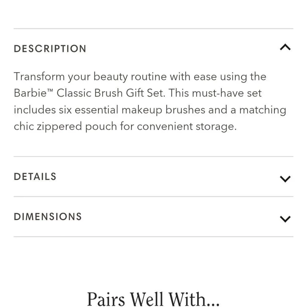 Impressions X Barbie Clsssic Brush‎ Gift Set